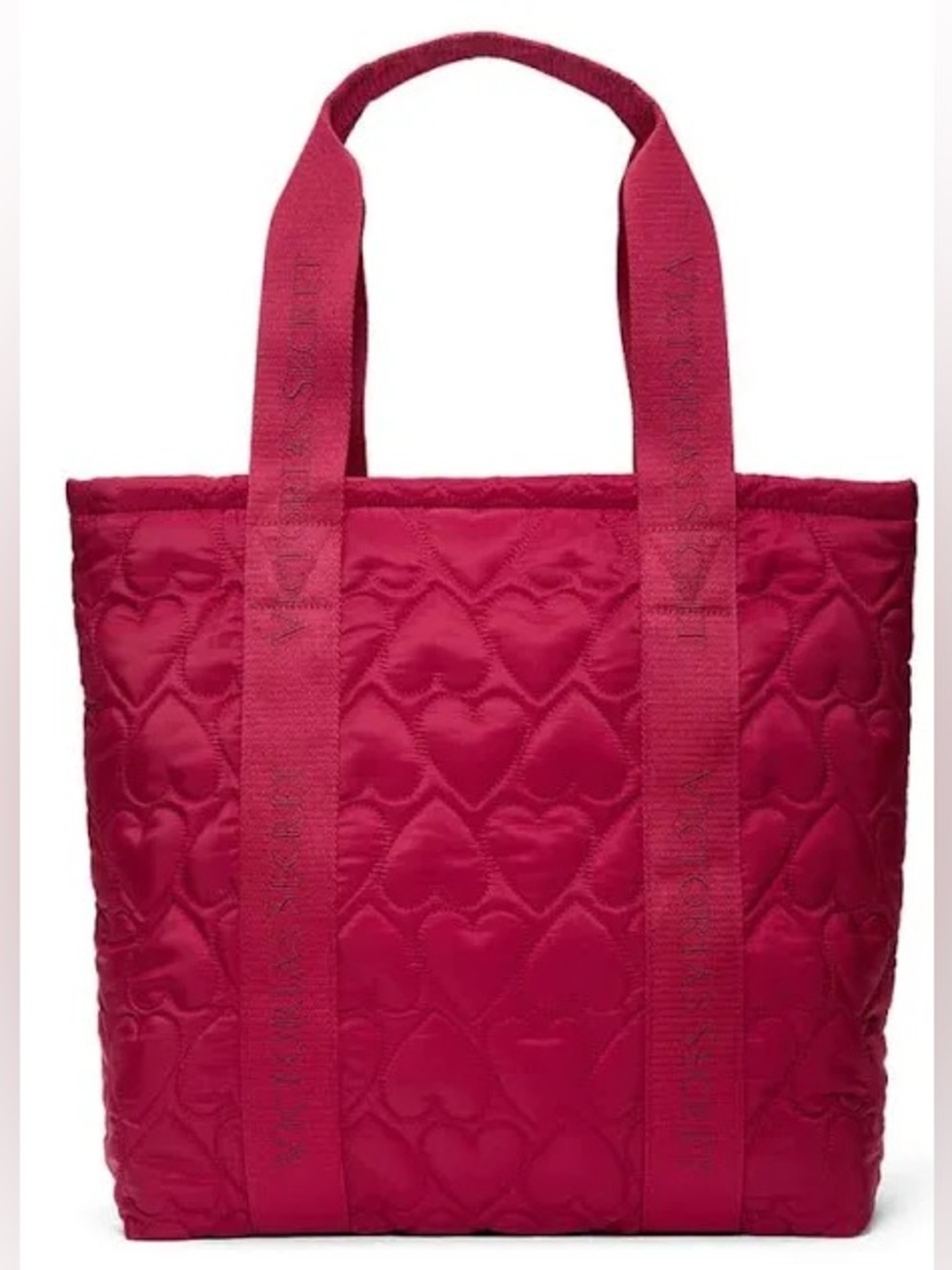 Victoria’s Secret Quilted Heart Tote Bag in Magenta